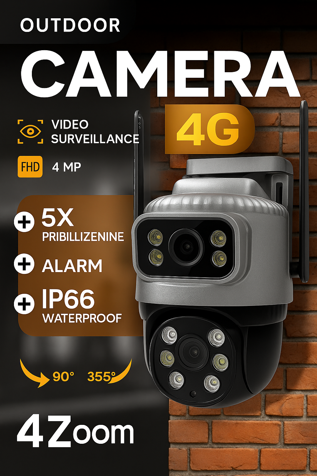 Wireless Outdoor Security Camera with Night Vision