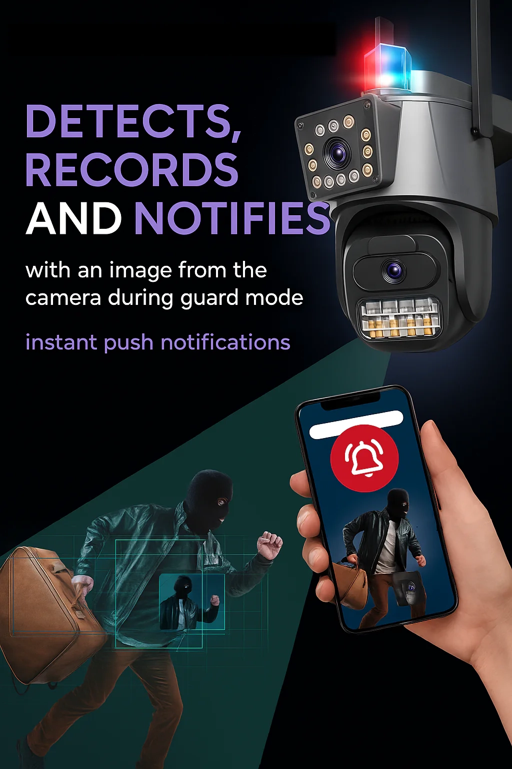 Outdoor Surveillance Wi-Fi Camera with Alarm