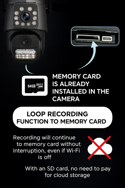Outdoor Surveillance Wi-Fi Camera with Alarm